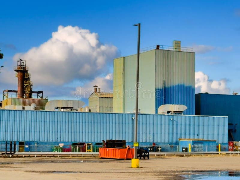 Industrial facility drone cleaning